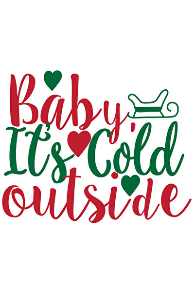 StoryGift Romania Sticker Adeziv 90CM Cu Text In Engleza Baby It's Cold Outsi...