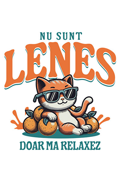 StoryGift Romania Sticker Autocolant 70CM cu Pisica portocalie Cu Ochelari De...