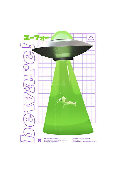 StoryGift Romania Sticker Autocolant 70CM Nava Spatiala Extraterestrii, cu Ma...