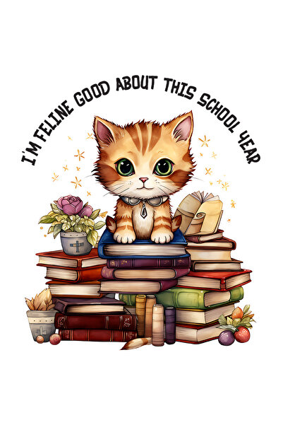 StoryGift Romania Sticker Adeziv 90CM cu o pisicuta surprinsa care sta pe un ...