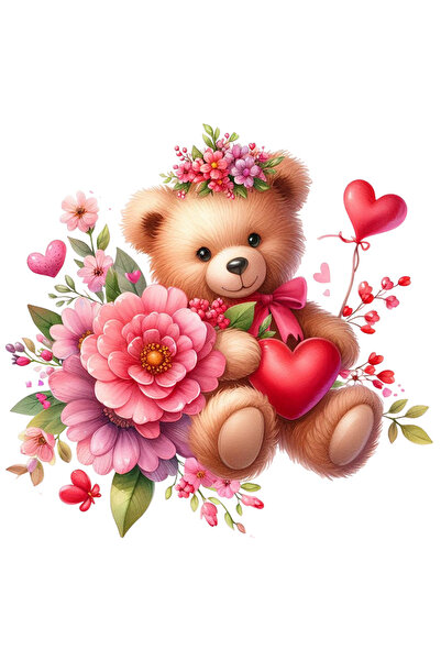 StoryGift Romania Sticker Autocolant 70CM cu un ursulet de plus, ilustratie, ...