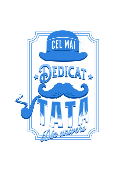 StoryGift Romania Sticker Autocolant 70CM Adeziv Cel mai dedicat tata din uni...