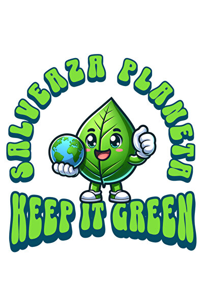 StoryGift Romania Sticker Adeziv 90CM cu Frunza Verde Vesela Glob Pamantesc I...