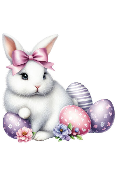 StoryGift Romania Sticker Eticheta 40CM cu o iepuroaica serioasa, ilustratie,...