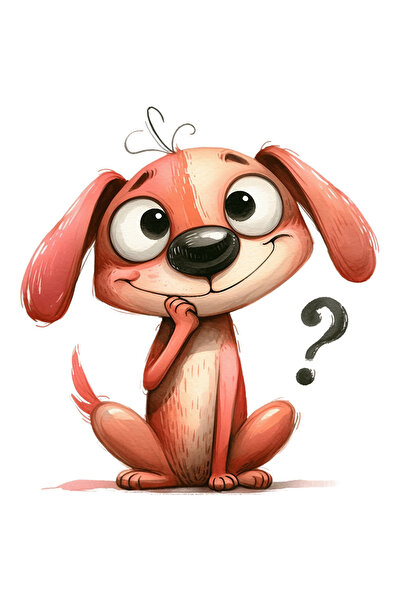 StoryGift Romania Sticker Autocolant 70CM cu un catel vesel care sta pe gandu...