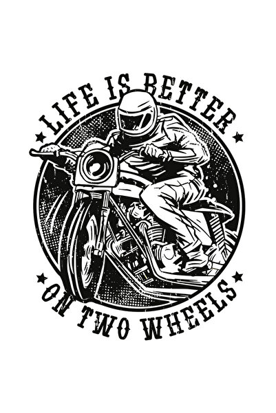 StoryGift Romania Sticker Cu Mesaj Life Is Better On Two Wheels, Iubitorii De...