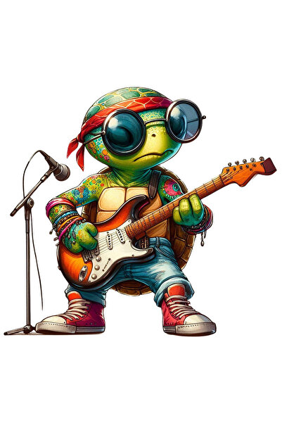 StoryGift Romania Sticker Eticheta 40CM cu o broasca testoasa tatuata care ca...