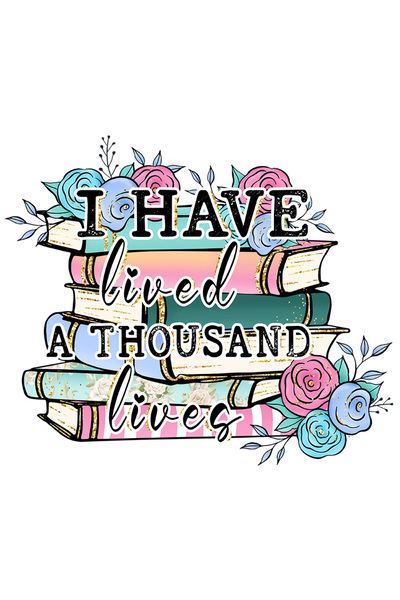 StoryGift Romania Sticker Eticheta 40CM cu un teanc de carti cu mesajul "I ha...