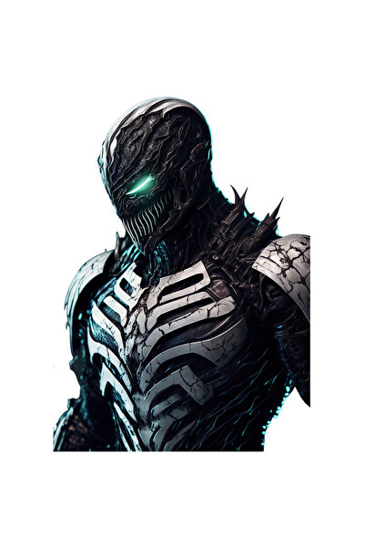 StoryGift Romania Sticker Adeziv 90CM Cu Portret Personal Stil SpiderMan Venom, Armura Din Fier, Ochii Stralucit