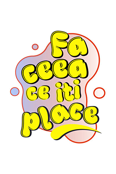 StoryGift Romania Sticker Autocolant 70CM cu Design Stil Desene Animate Copii Text Fa Ceea Ce Iti Place Motivati