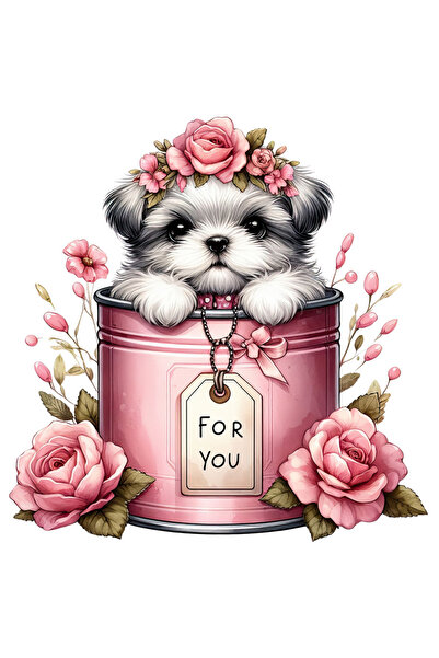 StoryGift Romania Sticker Autocolant 70CM cu un catelus blanos care iese dint...