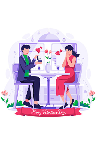 StoryGift Romania Sticker Autocolant 70CM Cu Mesaj In Engleza Happy Valentine...