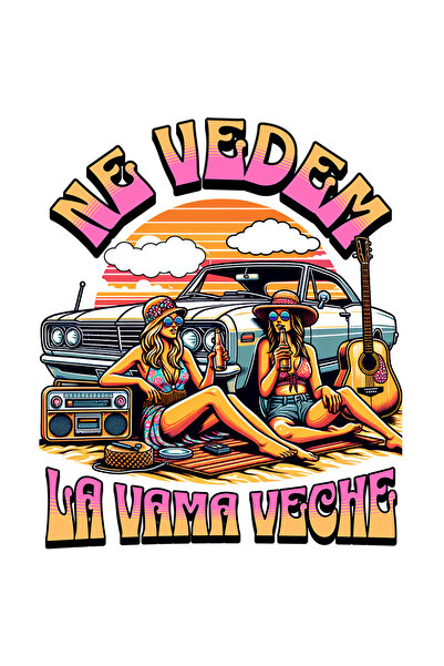 StoryGift Romania Sticker Autocolant 70CM Adeziv Ne vedem la plaja la vama ve...