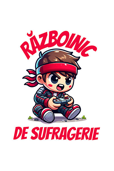 StoryGift Romania Sticker Eticheta 50CM cu Baiat Copil Cu Maneta Jocuri Video...