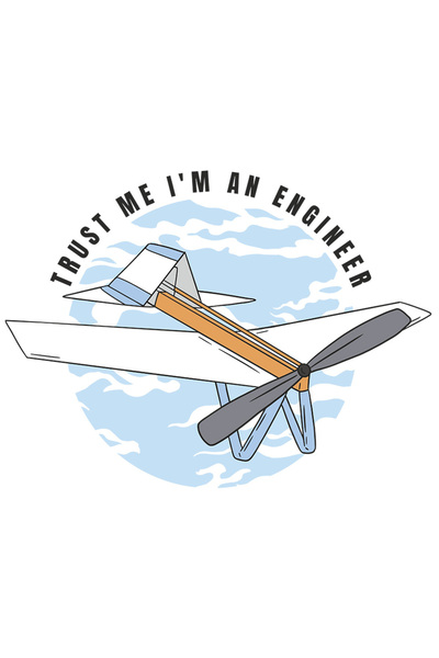 StoryGift Romania Sticker Autocolant 70CM Personalizata Pentru Ingineri, Aviatie, Zbor, Trust me I'm an Engineer