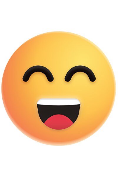 StoryGift Romania Sticker Autocolant 70CM Cu Emoji, Emoticon, Zambet, cu Marg...