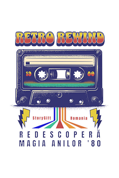 StoryGift Romania Sticker Adeziv 90CM Adeziv casetofon vintige Retro Rewind R...