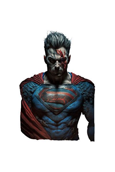 StoryGift Romania Sticker Autocolant 70CM Cu Superman Privire Intunecata, San...