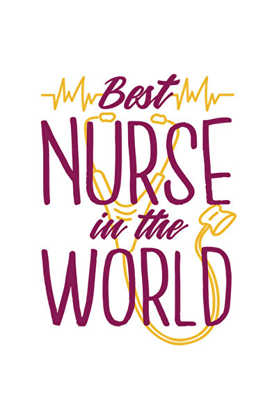 StoryGift Romania Sticker Adeziv 90CM Cu Mesajul The Best Nurse In The World,...