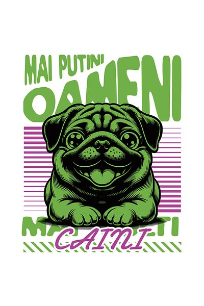 StoryGift Romania Sticker Adeziv 90CM Adeziv IUbitorii de caini mesaj mai putin oaemeni cu Margini Albe, PVC Vi