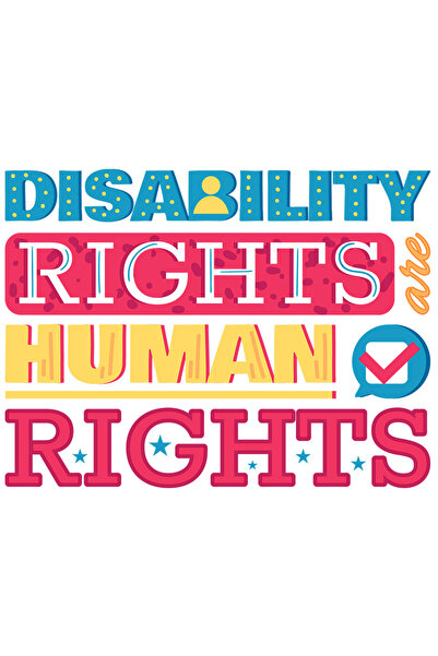StoryGift Romania Sticker Eticheta 40CM Cu Mesaj In Engleza Disability Rights Are Human Rights, Dizabilitate, Oa