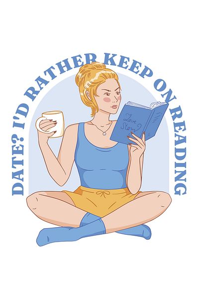 StoryGift Romania Sticker Adeziv 90CM Cu Mesaj In Engleza Date I'd Rather Keep On Reading, Citit, Carte, cu Mar
