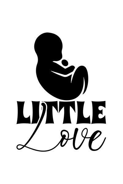 StoryGift Romania Sticker Exterior cu un bebelus si textul in engleza "Little...