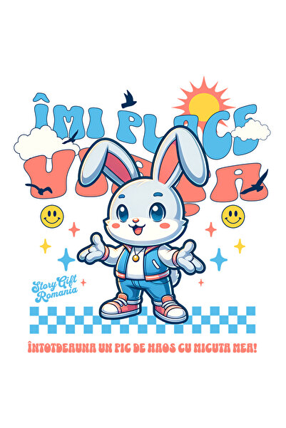 StoryGift Romania Sticker Autocolant 70CM Adeziv imi place viata cu micuta me...