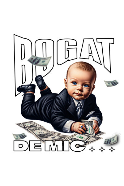 StoryGift Romania Sticker Adeziv 90CM Adeziv bebelus in costum Bogat de mic b...