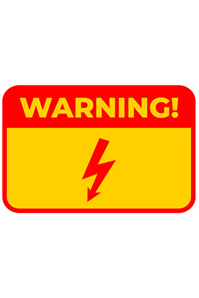 StoryGift Romania Sticker Eticheta 50CM Cu Mesaj In Engleza Warning, Fulger, ...