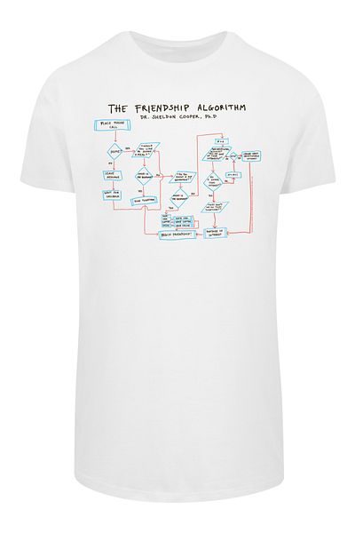 F4NT4STIC Herren Big Bang Theory Theory Friendship Algorithm And Big Bang Theory With Shaped Long Tee