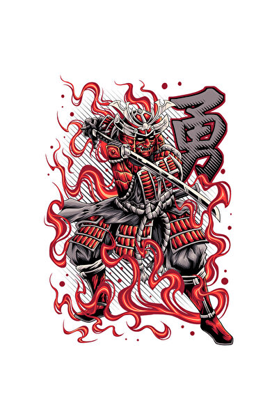 StoryGift Romania Sticker Adeziv 90CM Cu Samurai, Monstru, Omi, Demon, Katana...