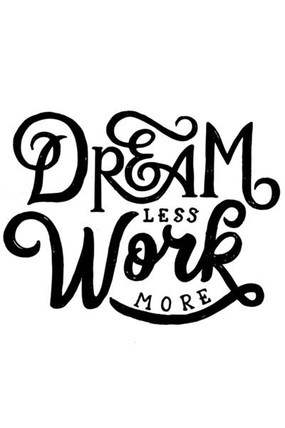 StoryGift Romania Sticker Cu Text Motivational In Engleza Dream Less Work Mor...