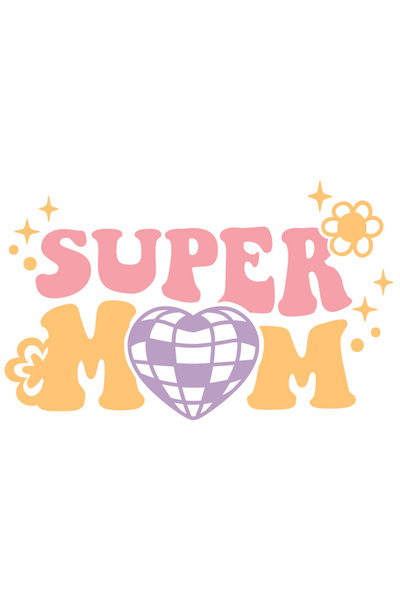 StoryGift Romania Sticker Eticheta 40CM Cu Text In Engleza Super Mom, Cea Mai...
