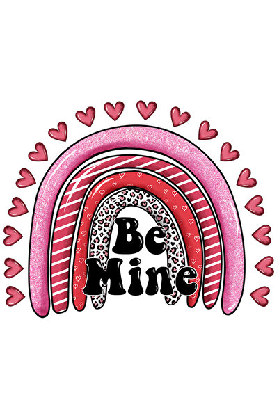 StoryGift Romania Sticker Autocolant 70CM cu mai multe usi divers colorate cu mesajul "Be mine", al meu, a mea,
