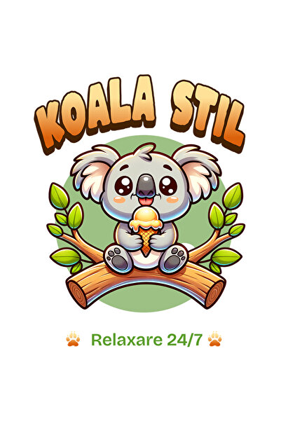 StoryGift Romania Sticker Autocolant 70CM Adeziv stil urc koala, relaxare 247...