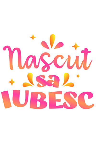 StoryGift Romania Sticker Autocolant 70CM cu Mesaj Romantic Text Colorat Nasc...