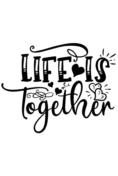 StoryGift Romania Sticker Autocolant 70CM Cu Mesajul Romantic Life Is Togethe...