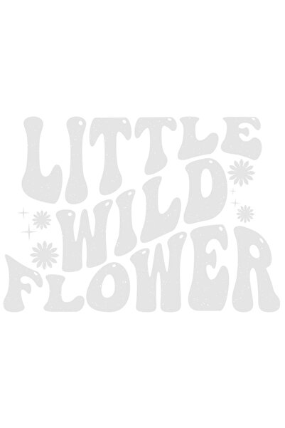 StoryGift Romania Sticker Autocolant 70CM Exterior cu flori si mesajul in engleza "Little wild flower" - floare