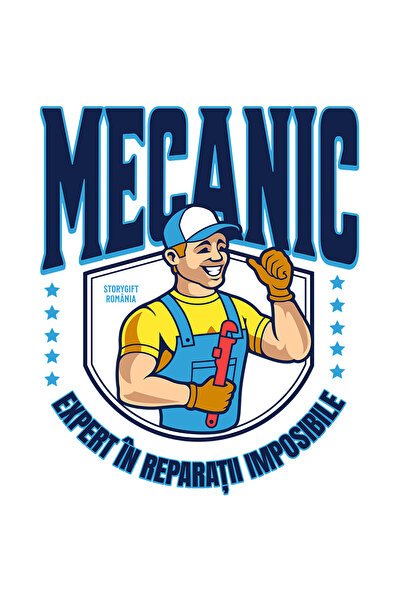 StoryGift Romania Sticker Adeziv 90CM Adeziv Barbat Mecanic - Expert in repar...