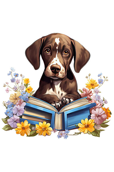 StoryGift Romania Sticker Eticheta 40CM cu un catel care se uita surpins, tin...