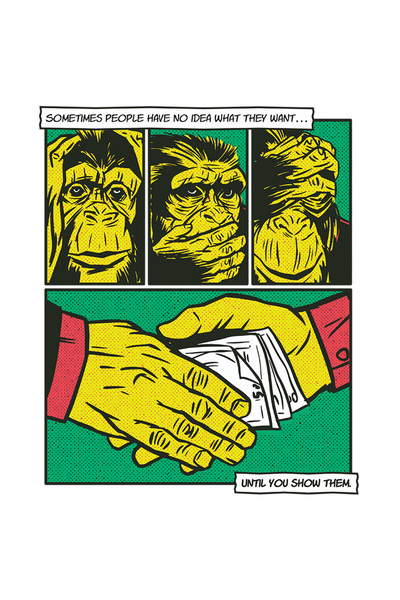 StoryGift Romania Sticker Eticheta 40CM Spaga, Atentie, Tips, Maimuta nu Vad, Aud sau Vorbesc, Coruptie, cu Mar