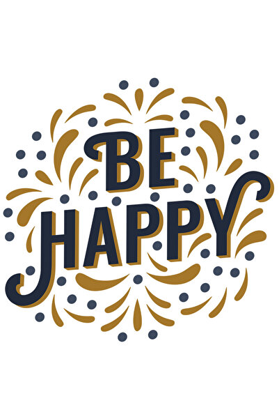 StoryGift Romania Sticker Eticheta 50CM Cu Text Motivational Be Happy, Incredere De Sine, Fii Fericit, Relaxar,