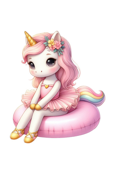 StoryGift Romania Sticker Autocolant 70CM cu un unicorn rusinos, ilustratie, ...