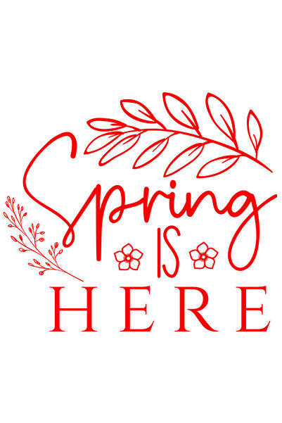 StoryGift Romania Sticker Exterior cu mesajul "Spring is here" - primavara e ...