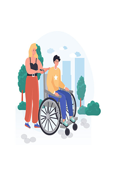 StoryGift Romania Sticker Autocolant 70CM Cu Scaun Cu Rotile, Adidasi, Oras, Plimbare, cu Margini Albe, PVC Vin