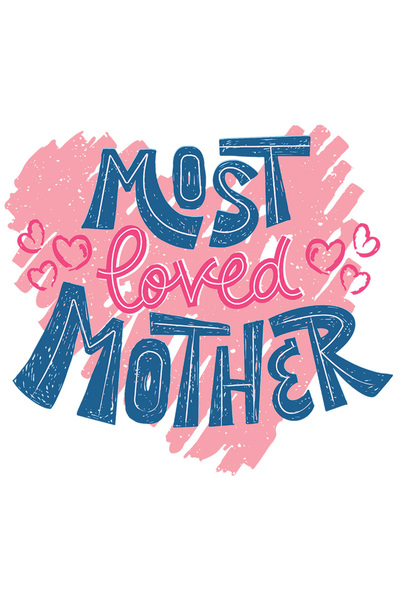 StoryGift Romania Sticker Adeziv 90CM Cu Text In Engleza Most Loved mother, Familie, Mama Super Erou, Multicolor