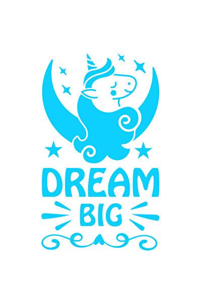 StoryGift Romania Sticker Exterior cu un unicorn si stelute cu textul "Dream ...