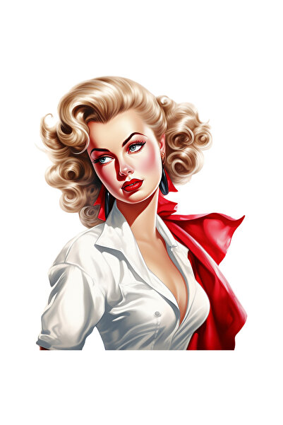 StoryGift Romania Sticker Autocolant 70CM cu o femeie frumoasa, ilustratie, s...