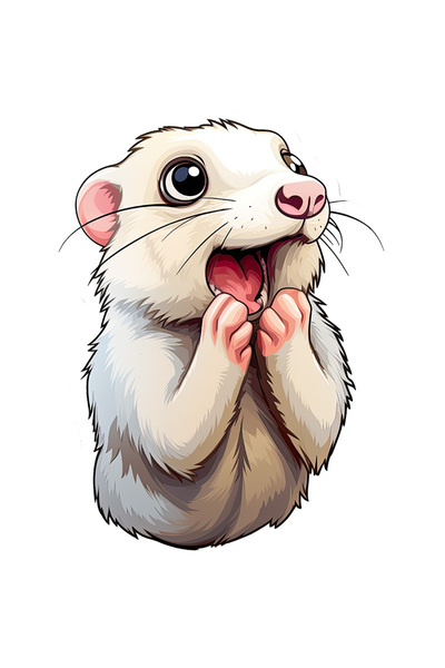 StoryGift Romania Sticker Autocolant 70CM cu un soricel socat, ilustratie, ui...